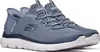 A pair of blue Skechers sneakers on a white background. Náhled obrázku produktu