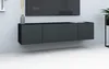 Kommode, Hängeschrank "Vaasa" 4-türig schwarz-matt Produktbild-Vorschau 1