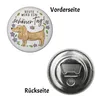 Dackel mit Blume Magnet mit Flaschenöffner rund mit Spruch Produktbild-Vorschau 2
