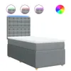 Boxspringbett mit Matratze Hellgrau 90x200 cm Stoff Produktbild-Vorschau 1