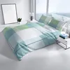 Feinbiber Bettwäsche Set 155x220 cm Streifen Grün Blau Weiß Produktbild-Vorschau 5