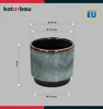 KOTARBAU® Kvetináč modrý keramický Výška 13 cm ⌀ 14 cm Náhľad obrázku produktu 3