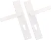 Two white door handles with keyholes on a white background. Náhled obrázku produktu