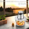 A kitchen counter with a food chopper and ingredients, with a scenic view in the background. Produktbild-Vorschau