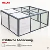 Faltbarer Kaninchenstall Weiß/Grau mit Freilaufgehege & Produktbild-Vorschau 10