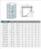 AICA 80x80x185cm U-Form Duschkabine Schiebetür mit 80×185cm Produktbild-Vorschau 8