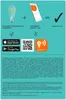 Diagram showing how to connect a smart LED bulb to a smartphone app for smart home control. Produktbild-Vorschau