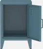 sweeek - Industrieller Nachttisch 1 Tür - Graublau Produktbild-Vorschau 3