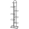 A tall, black metal plant stand with multiple tiers. Anteprima dell’immagine prodotto