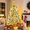 Yaheetech 213cm Künstlicher Weihnachtsbaum mit Schnee & 350 Produktbild-Vorschau 2