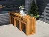 BELIANI Gartenhocker 3er Set Hellbraun Akazienholz Produktbild-Vorschau 6