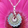Anhänger Pfau mit Swarovski Steinen mit Singapurkette 925 Produktbild-Vorschau 4