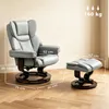 HOMCOM Relaxsessel mit Hocker, 360° drehbarer Liegesessel Produktbild-Vorschau 3