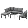 Merax Gartenlounge-Set für 6 Personen, Gartenmöbelset mit Produktbild-Vorschau 6