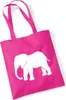 Huuraa Jutebeutel Elefant Silhouette 10 Liter Fuchsia Produktbild-Vorschau 1