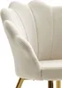Chaise de salle à manger tulipe velours blanc | Wohnling Voir les images du produit 4
