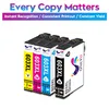 Four printer ink cartridges are lined up against a white background. Produktbild-Vorschau