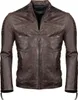 PAULGOS Veste en cuir pour hommes Veste en cuir véritable Voir les images du produit 1