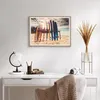 Gerahmtes Poster - Rahmen in heller Eiche - Surfen Strand Produktbild-Vorschau 6