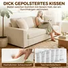 HOMCOM 3-Sitzer-Sofa, Couch mit Armlehnen, Zierkissen, Produktbild-Vorschau 5