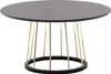 FineBuy Okrúhly konferenčný stolík 80x80x42 cm čierny so Náhľad obrázku produktu 6