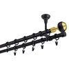 A double curtain rod with rings and clips, mounted to the ceiling. Anteprima dell’immagine prodotto