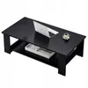 Table basse moderne avec étagère, 100 cm, style loft, noire Voir les images du produit 1