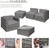 Salon bas de jardin MILAN 5 places - gris Voir les images du produit 3