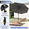 COSTWAY parasol 300 cm z diodami LED i korbką, parasol Podgląd zdjęcia produktu 6
