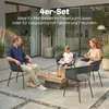Outsunny Gartenstühle 4er Set ergonomisch Balkonstühle mit Produktbild-Vorschau 4
