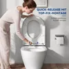 WC Sitz D Form 46 x 36 cm, Toilettendeckel Weiß mit Produktbild-Vorschau 5