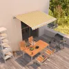 vidaXL Markiza zwijana ręcznie 350x250 cm żółto-biała Podgląd zdjęcia produktu 2