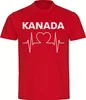 multifanshop Herren T-Shirt - Kanada - Herzschlag, rot, Produktbild-Vorschau 1