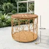 Outsunny Beistelltisch Ø50 cm wetterfest Gartentisch mit Produktbild-Vorschau 3