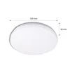 A white, round, flat LED ceiling light with dimensions indicated. Náhľad obrázku produktu