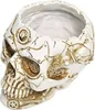 Totenkopf-Blumentopf, handbemalt, Kunstharz, Produktbild-Vorschau 10