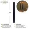 Kerzen 4er Set Stabkerzen Schwarz 25cm Tafelkerzen Rillen Produktbild-Vorschau 2