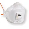 A close-up studio shot of a white 3M respirator mask with an orange strap. Produktbild-Vorschau