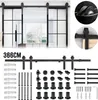 LZQ Schiebetürsystem Laufschiene 366 cm Schwarz Produktbild-Vorschau 1