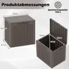 Product dimensions and capacity of a storage box. Anteprima dell’immagine prodotto