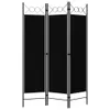 vidaXL Séparateur de pièce 3 pièces noir 120 x 180 cm Voir les images du produit 1