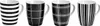 Modernes Porzellan Kaffeetassen 4er Set  I 10cm hoch - Ø Produktbild-Vorschau 1