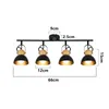 ZMH reflektor sufitowy vintage czarna lampa sufitowa 4 Podgląd zdjęcia produktu 2
