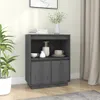 vidaXL Sideboard Grau 60x34x75 cm Massivholz Kiefer Produktbild-Vorschau 1
