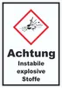 Schild Instabile explosive Stoffe Explosion hochkant A6 Produktbild-Vorschau 1