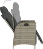 vidaXL 7-tlg. Garten-Essgruppe mit Kissen Grau Poly Rattan Produktbild-Vorschau 6