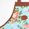 HOMESCAPES Blau-Rosa Gartenschürze mit Rosen-Design Produktbild-Vorschau 2