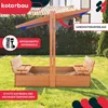 KOTARBAU® Sandkasten mit Dach 120x120 cm Holz mit Abdeckung Produktbild-Vorschau 2