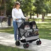 COSTWAY Hundewagen Doppel, Hundebuggy faltbar für 2 Produktbild-Vorschau 8