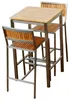 ALEOS. Bar Set - EDELSTAHL TEAK Bartisch Bistrotisch Produktbild-Vorschau 1